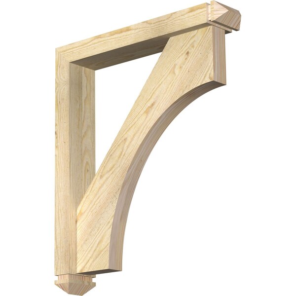 Ekena Millwork Westlake Arts and Crafts Rough Sawn Bracket w/ Offset Brace, Douglas Fir, 4"W x 22"D x 26"H BKT0402X22X26WTL03RDF - main